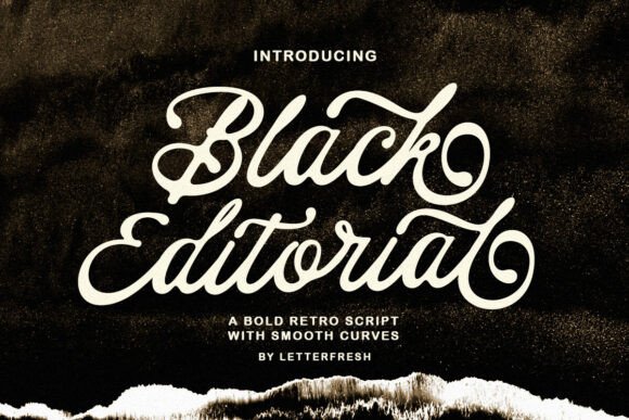 Black Editorial Font for Business Branding