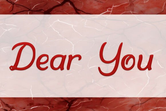 Dear You Font: Script Handwritten Style