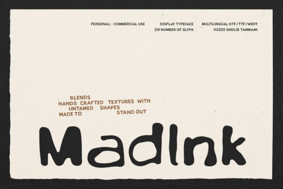 Madink Font for Business Branding