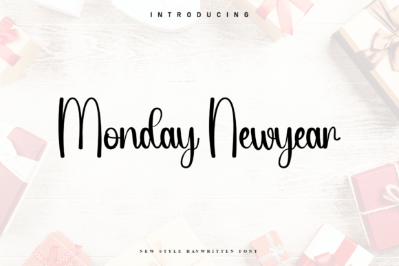 Monday Newyear Font for Creative Projects